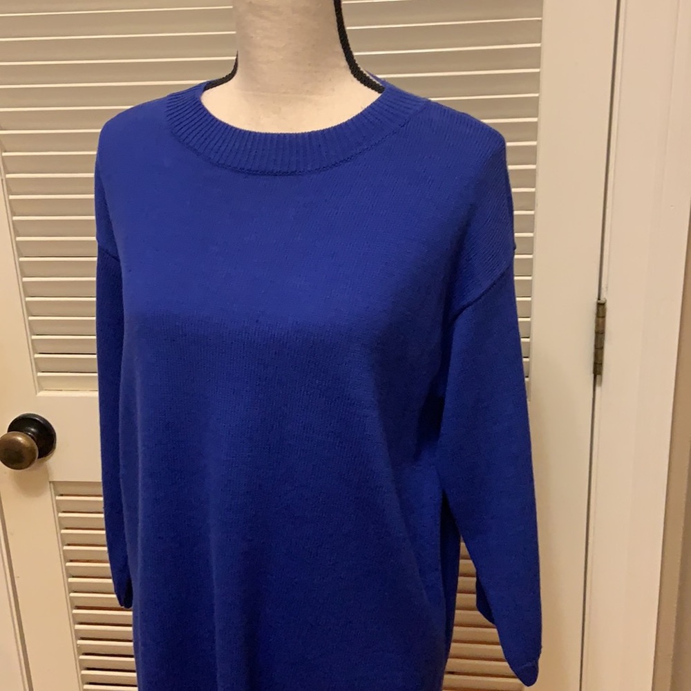 Eileen Fisher Mock Neck Tunic in Royal - Picture 4 of 14